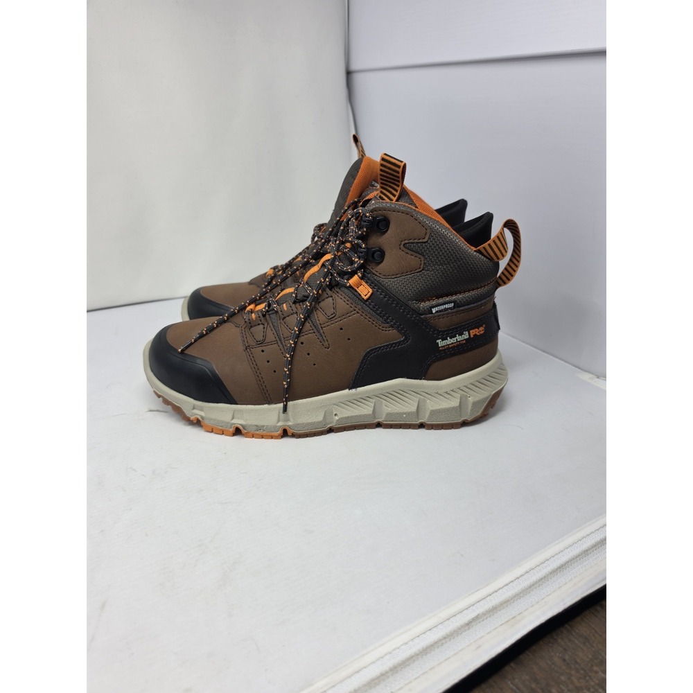 Timberland PRO Men's Tempe Brown Waterproof Round Toe Work Boots